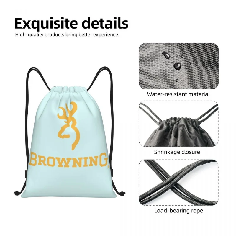 Изготовленный на заказ рюкзак с логотипом Browning на шнурке Сумки Женские мужские Легкие Спортивные сумки для спортзала для путешествий