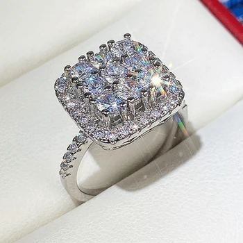 Великолепные женские кольца с блестящим Кубическим цирконием Модное обручальное кольцо для помолвки Высококачественные ювелирные изделия Оптом