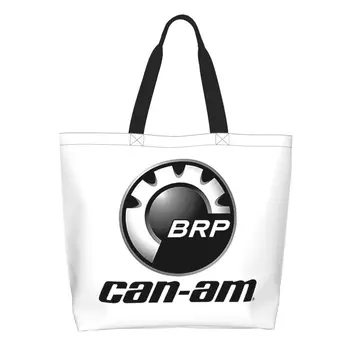 Многоразовая сумка для покупок с логотипом BRP ATV Can Am, женская холщовая сумка-тоут, моющиеся сумки для покупок в продуктовых магазинах