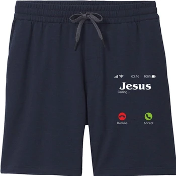 Мужские шорты Иисус зовет круто Христос христианская религия Вера Библия Католики Подарок круто для мужчин Мужская печать Досуг круто